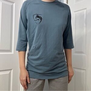 Alphalete T-shirt Men’s Workout Gym Casual Blue 3/4 Sleeve Size Medium